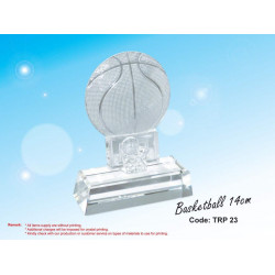 TRP 23 Basketball 14cm Crystal Trophy